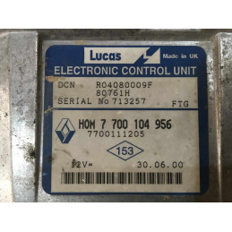 ECU MOTOR LUCAS DCN R04080009F 80761H RENAULT CLIO II 1.9 D 48KW 65CV L4 8V 7700104956 HOM7700104956