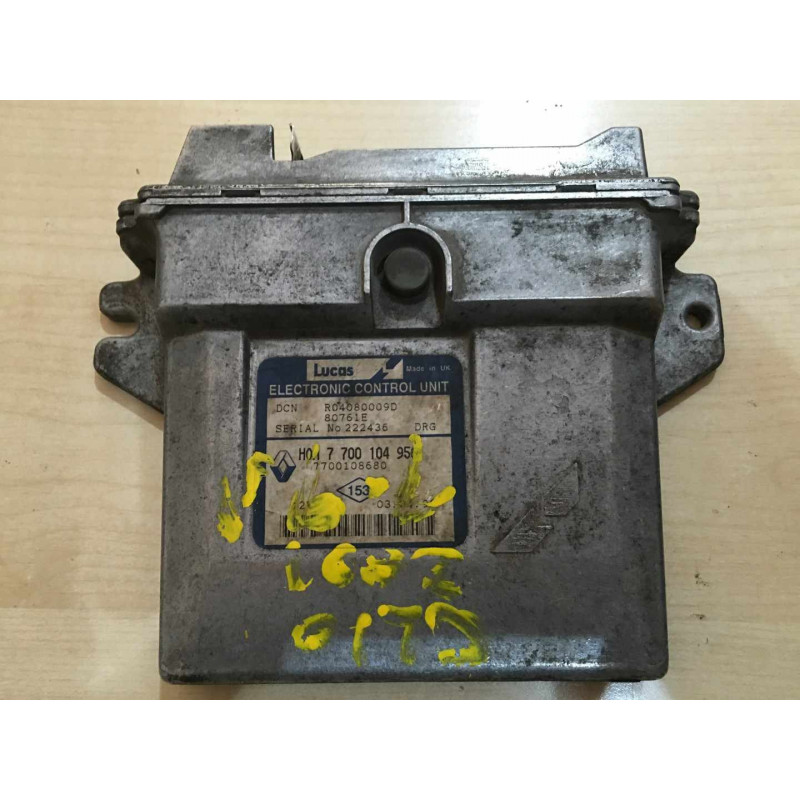 ECU MOTOR LUCAS DCN R04080009D 80761F RENAULT CLIO II 1.9 D 48KW 65CV L4 8V 7700108680 HOM7700104956