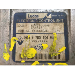 ECU MOTOR LUCAS DCN R04080009D 80761F RENAULT CLIO II 1.9 D 48KW 65CV L4 8V 7700108680 HOM7700104956