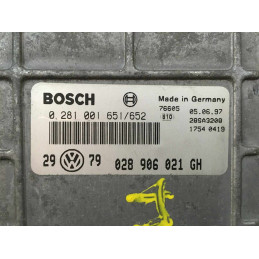 ECU BOSCH EDCMSA15.5-7.1 0281001651/652 VOLKSWAGEN GOLF III (1H) 1.9 TDI 81KW 110CV 028906021GH - CON INMOVILIZADOR ANULADO