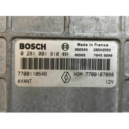 ECU BOSCH EDCMSA15.5-5.4 0281001810 RENAULT MEGANE I 1.9 DTI 74KW 100CV 7700110646 HOM7700107088 - CON INMOVILIZADOR ANULADO