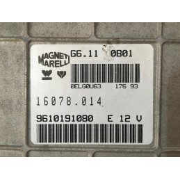 ECU MOTOR MAGNETI MARELLI G6.11.0B01 16078.014 PSA 9610191080