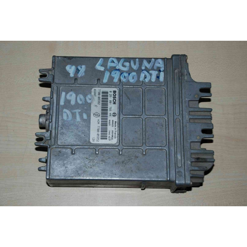 ECU BOSCH EDCMSA15.5-5.18 0281001766 RENAULT LAGUNA I 1.9 DTI 74KW 100CV 7700108382 HOM7700105952 - CON INMOVILIZADOR ANULADO