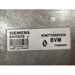 ECU MOTOR SIEMENS FENIX 3 S101723115B ESPACE III 2.0i 103KW 140CV 7700862206 HOM7700860329 / CON INMOVILIZADOR ANULADO