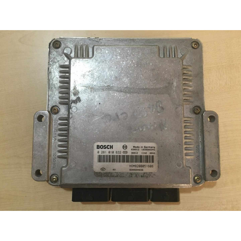 ENGINE ECU BOSCH EDC15C3-4.1 0281010632 NISSAN PRIMASTAR 1.9 DCI 100CV 8200051608 8200204836 / SW 1037367781- WITH IMMO OFF