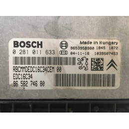 ECU MOTOR BOSCH EDC16C34-2.10 0281011633 PSA 9658274680