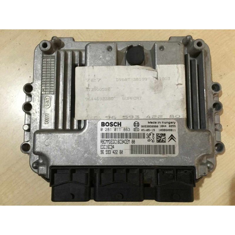 ECU MOTOR BOSCH EDC16C34 0281011863 PSA 9659342280