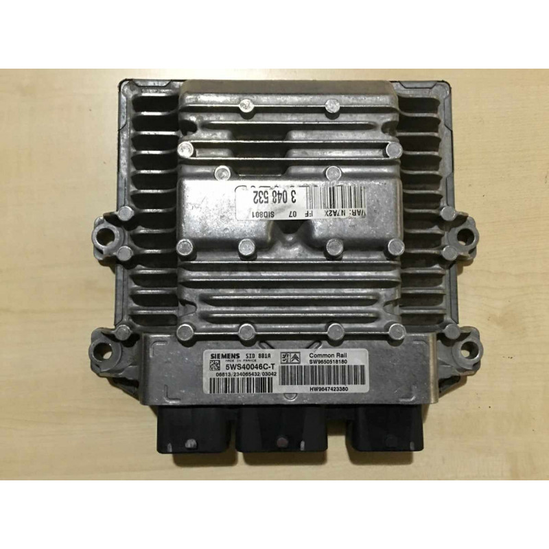 ECU MOTOR SIEMENS SID 801A 5WS40046C-T PSA 9647423380