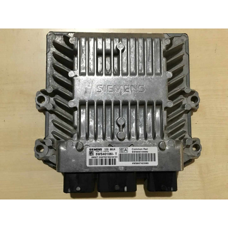 ECU MOTOR SIEMENS SID 801A 5WS40106E-T PSA 9647423380