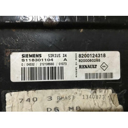 ECU MOTOR SIEMENS SIRIUS 34 S118301104A RENAULT 8200124318