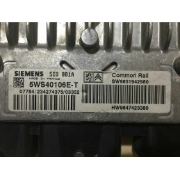 ECU MOTOR SIEMENS SID 801A 5WS40106E-T PSA 9647423380