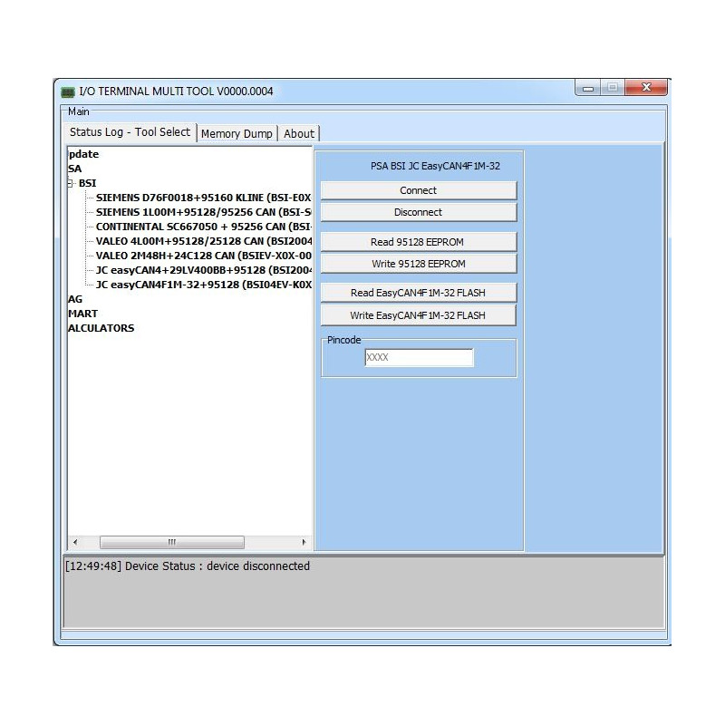 I/O TERMINAL PSA BSI SOFTWARE LICENSE