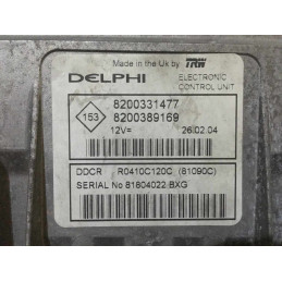 ECU MOTOR DELPHI DDCR R0410C120C RENAULT 8200331477 8200389169