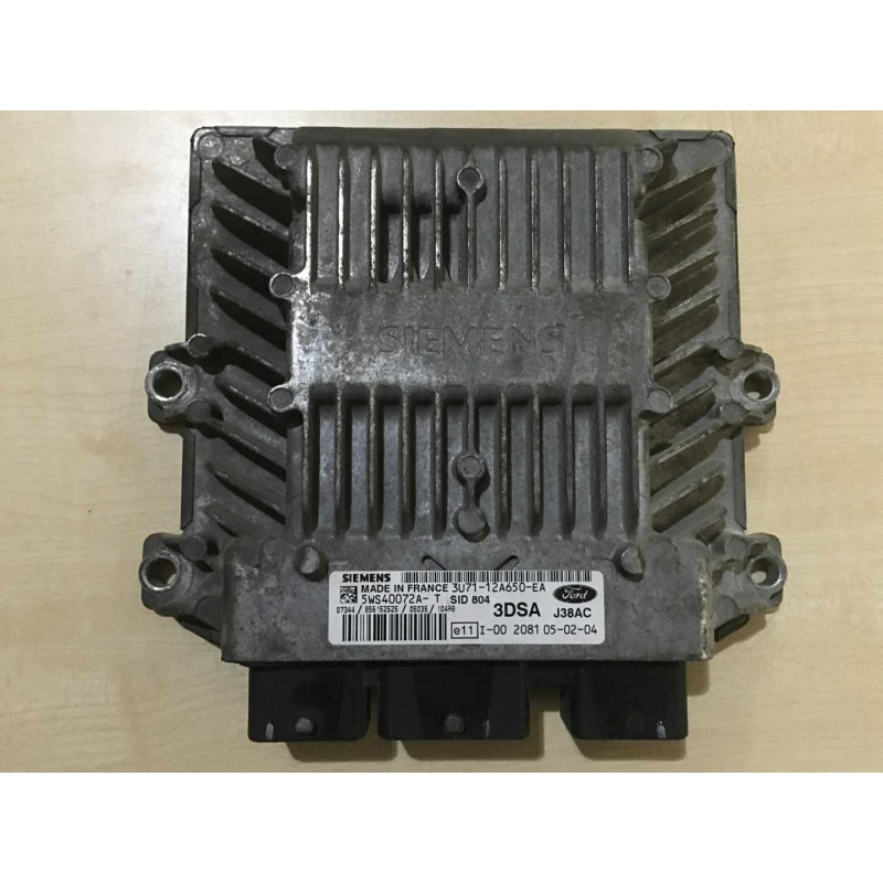 ECU MOTOR SIEMENS SID 804 5WS40072A-T FORD 3U71-12A650-EA 3DSA