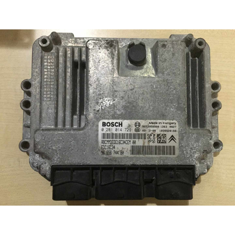 ECU BOSCH EDC16C34-4.11 0281014729 CITROEN C4 1.6 HDI 80KW 108HP 9665674480 - WITH DISABLED IMMOBILIZER (IMMO OFF)