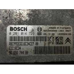 ECU BOSCH EDC16C34-4.11 0281014729 CITROEN C4 1.6 HDI 80KW 108HP 9665674480 - WITH DISABLED IMMOBILIZER (IMMO OFF)