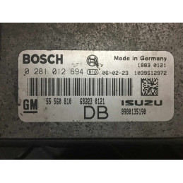 ECU MOTOR BOSCH EDC16C9 0281012694 OPEL 55560810