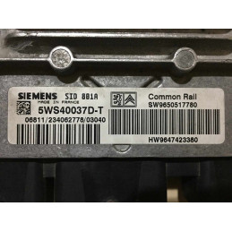 ECU MOTOR SIEMENS SID 801A 5WS40037D-T PSA 9647423380