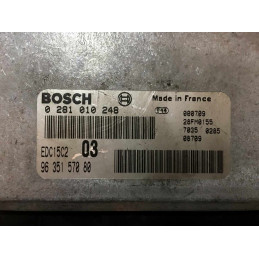 ECU BOSCH EDC15C2-6.1 0281010248 PEUGEOT 406 I 2.0 HDI 81KW 110CV RHZ 9635157080 - CON INMOVILIZADOR ANULADO (IMMO OFF)