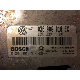 ENGINE ECU BOSCH EDC15V-5.29 0281001914 SEAT IBIZA II / CORDOBA I (6K) 1.9 TDI 66KW 90HP 038906018EC - WITH DISABLED IMMOBILIZER