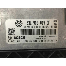 ECU BOSCH EDC17CP14-3.2 0281017138 SEAT EXEO I (3R) 2.0 TDI 105KW 143CV L4 16V CAGA 03L906019DF - SW 7085 1037508313 - VIRGEN