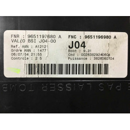 BSI VALEO J04-00 PSA 9651196980 9651197680A VARIANT A