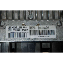 ECU MOTOR SIEMENS SID 801A 5WS40155C-T PSA HW 9647423380 SW 9657662380 - CON INMOVILIZADOR ANULADO (INMO / IMMO OFF)