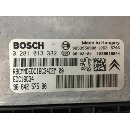 ECU MOTOR BOSCH EDC16C34 0281013332 PSA 9664257580