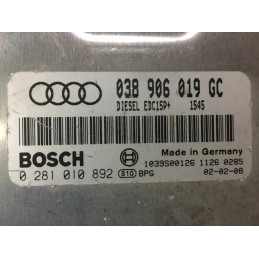 ECU MOTOR BOSCH EDC15P+22.3.2 0281010892 VAG 038906019GC