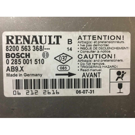 Calculateur Airbag Pour Renault Clio 3 - Référence 8200563368 / 0285001510, Occasion