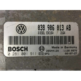 ECU MOTOR BOSCH EDC15V-5.29 0281001911 VAG 038906013AB