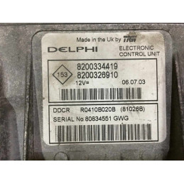 ECU MOTOR DELPHI DDCR R0410B020B RENAULT 8200334419 8200326910