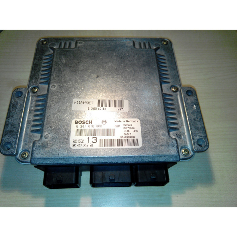 ECU BOSCH EDC15C2-11.1 0281010808 CITROEN C5 I 2.0 HDI 81KW 110HP RHZ 9644721080 - CON INMOVILIZADOR ANULADO (INMO / IMMO OFF)