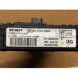 BSI E02-00 SIEMENS S118085220A PEUGEOT 206 I (T1) 9649627880 MG - SW 9651007780 / 1B.04 / 1B04 - VIRGIN