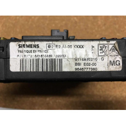 BSI E02-00 SIEMENS S118085210G PEUGEOT 206 I (T1) 9646777380 MG - SW 9648958380 / 1A.00 / 1A00 - VIRGEN