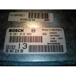 ECU BOSCH EDC15C2-11.1 0281010808 CITROEN C5 I 2.0 HDI 81KW 110HP RHZ 9644721080 - CON INMOVILIZADOR ANULADO (INMO / IMMO OFF)