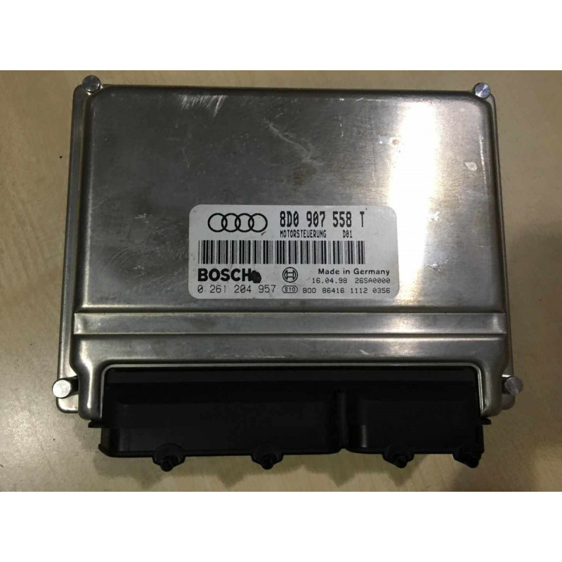 ECU BOSCH M3.8.4 0261204957 AUDI A4 1.8T 8D0907558T - CON INMOVILIZADOR ANULADO (INMO / IMMO OFF)
