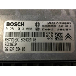 ECU MOTOR BOSCH EDC16C34-4.11 0281013868 PSA 9663755480