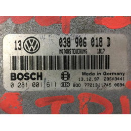 ECU MOTOR BOSCH EDC15V-5.35 0281001611 VAG 038906018D