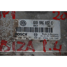 ECU BOSCH ME7.5.10 0261206031 SEAT IBIZA II / CORDOBA I (6K) 1.4i 60CV AKK 6K0906032C / SW S066 - 1037352066 - CON INMO ANULADO