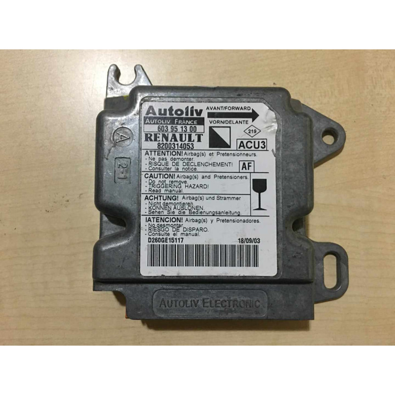 AIRBAG ECU AUTOLIV 603951300 RENAULT 8200314053 AF