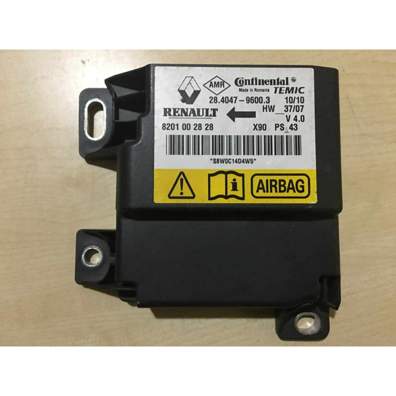 AIRBAG ECU CONTINENTAL TEMIC 28404796003 DACIA RENAULT 8201002828