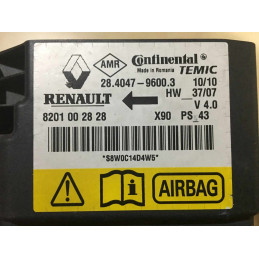 AIRBAG ECU CONTINENTAL TEMIC 28404796003 DACIA RENAULT 8201002828