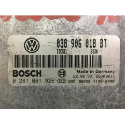 ECU MOTOR BOSCH EDC15V-5.36 0281001926 VAG 038906018BT