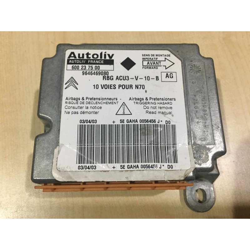 AIRBAG ECU AUTOLIV 600237500 PSA 9646469080 AG