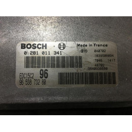 ECU BOSCH EDC15C2-11.1 0281011341 PEUGEOT 307 I (T5) 2.0 HDI 66KW 90CV RHY 9653873280 - CON INMOVILIZADOR ANULADO (IMMO OFF)