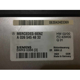 ECU MOTOR SIEMENS SIM4 LE 5WK90366 MERCEDES A0265454832