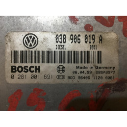 ECU MOTOR BOSCH EDC15P-6.3 0281001691 VAG 038906019A