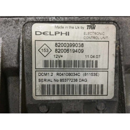 ECU MOTOR DELPHI DCM1.2 R0410B034C RENAULT 8200399038 8200619409