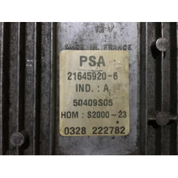 ECU SAGEM S2000-23 21645920-6 PEUGEOT 206 I (T3) 1.4i 55KW 75HP HW 9637706180 SW 9643782480 - WITH DISABLED IMMOBILIZER